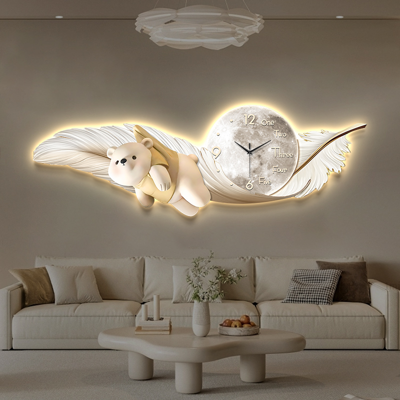 Interior Design Luxury House - Роскошные большие настенные часы, температура, дата,