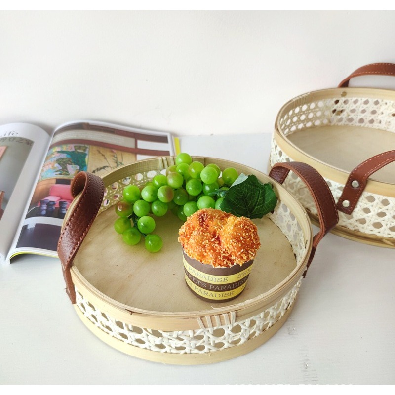 Rattan Tray Handle - Ручная работа, ретро-поднос в скандинавском стиле