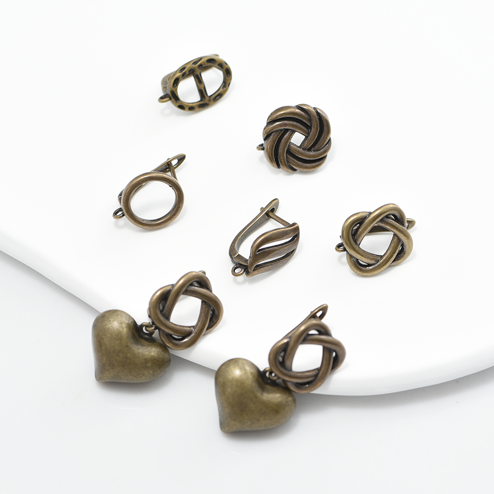 Antique Brass Hook - 1 пара новых застежек для сережек,