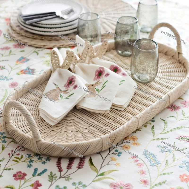 Rattan Tray Handle - Декоративный поднос из ротанга, плетеный вручную