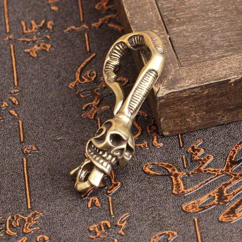 Antique Brass Hook - 1 шт. Брелок из цельной латуни