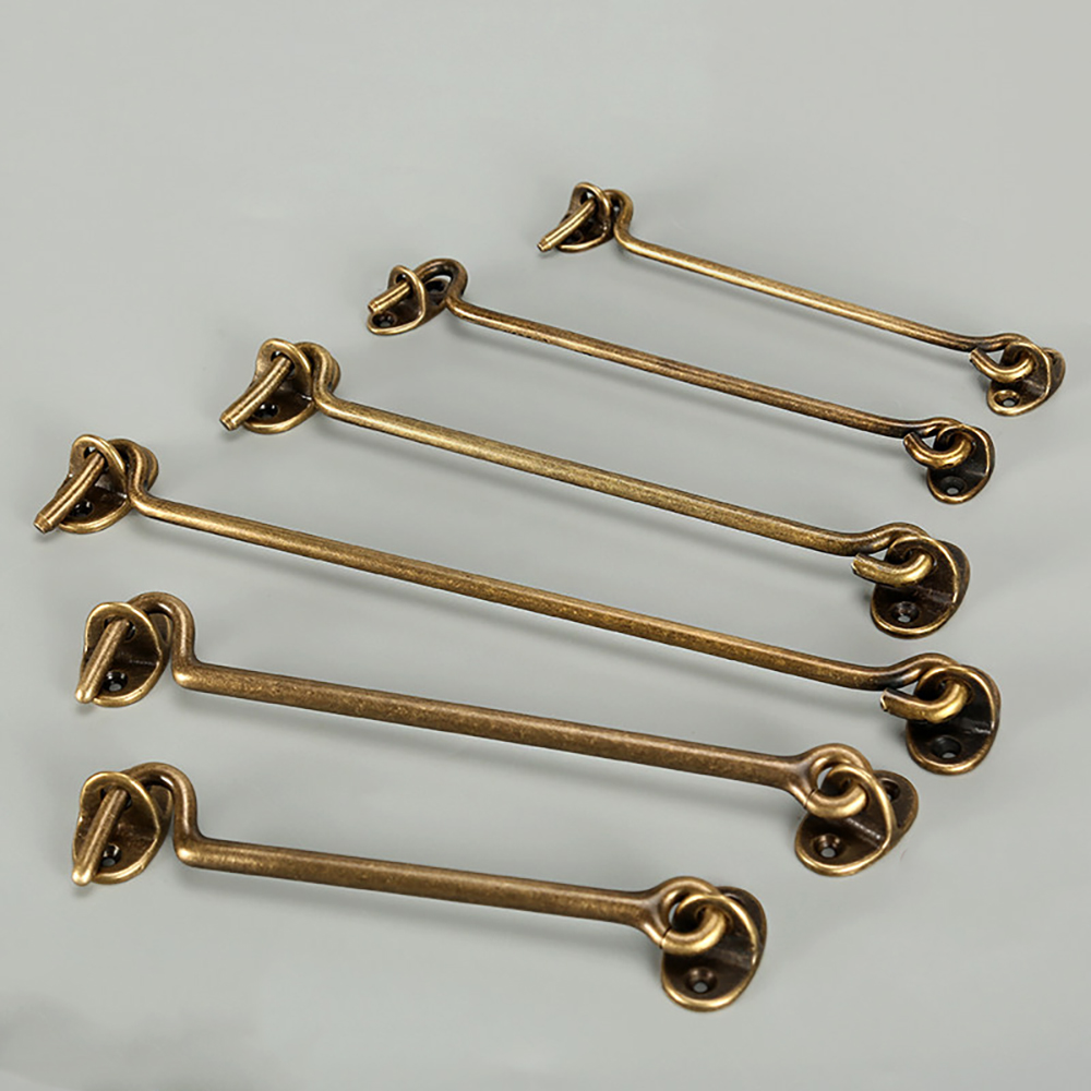 Antique Brass Hook - Латунный антикварный оконный крюк-защелка/винтовой замок, ветрозащитный
