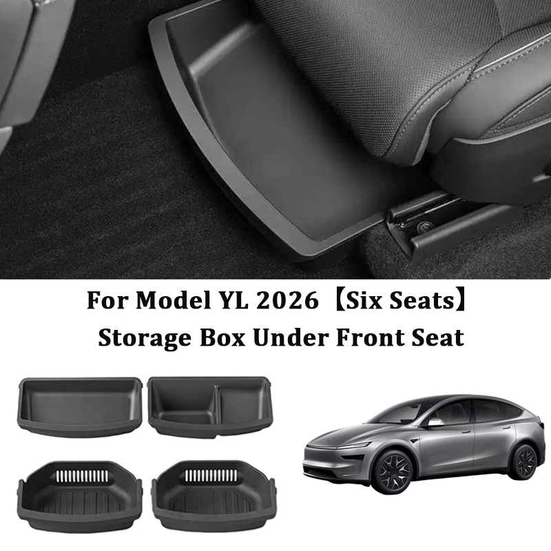 Interior Design Mockup - Органайзер-ящик под сиденье для Tesla Model