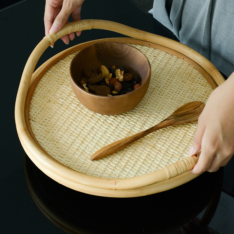 Поднос из натурального ротанга – обзор и цена Rattan Tray Handle