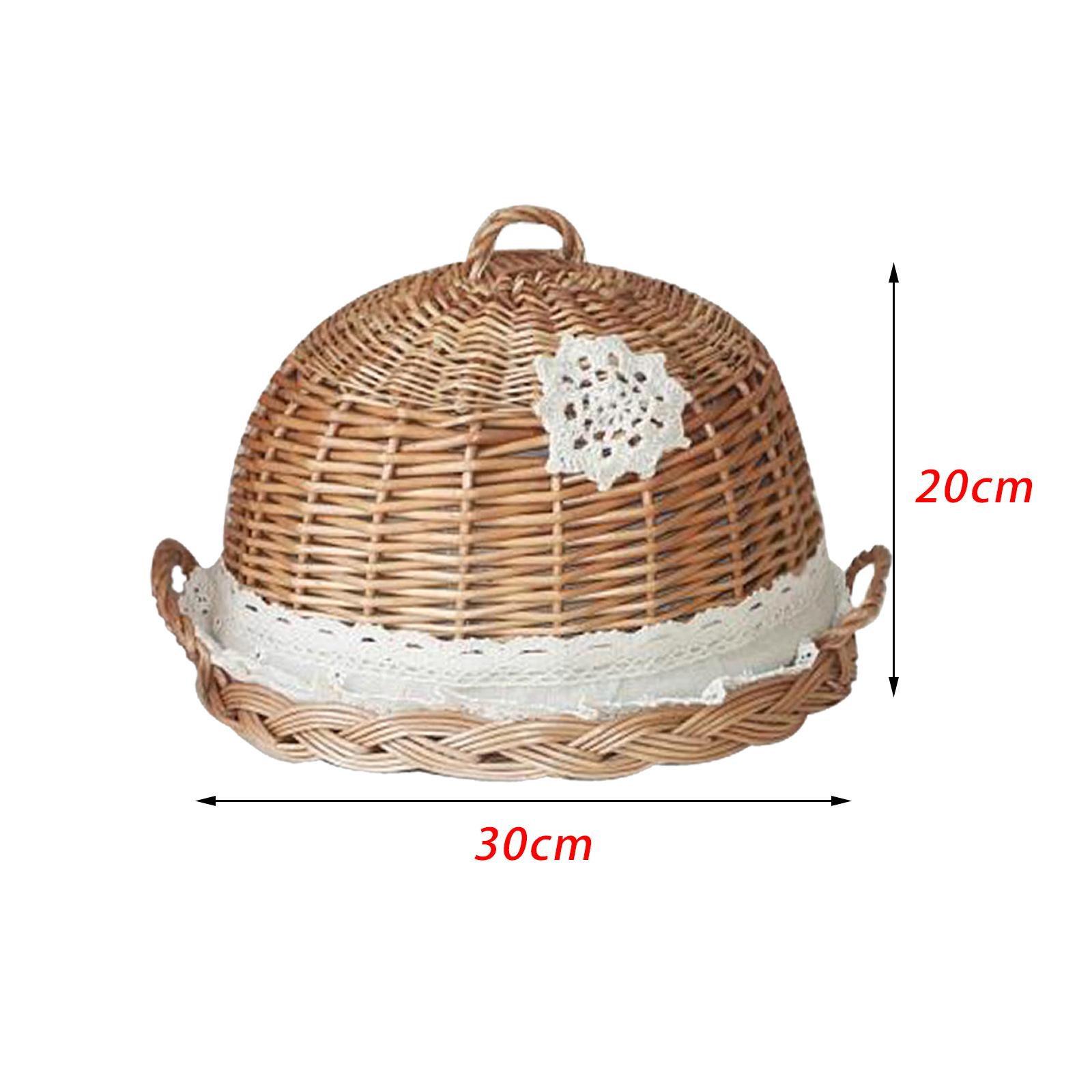 Крышка-купол для еды и поднос  – обзор и цена Rattan Tray Handle