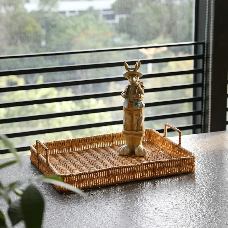 Пластиковый поднос для хранени – обзор и цена Rattan Tray Handle