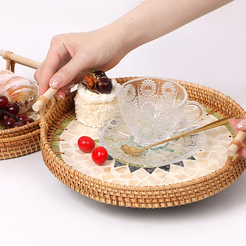Плетеный лоток из ротанга ручн – обзор и цена Rattan Tray Handle