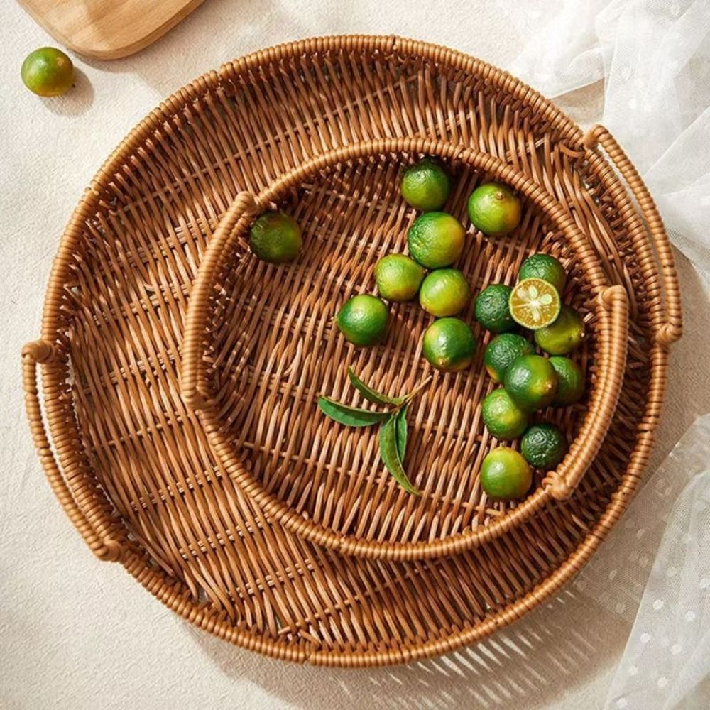 Большая корзина для хранения и – обзор и цена Rattan Tray Handle